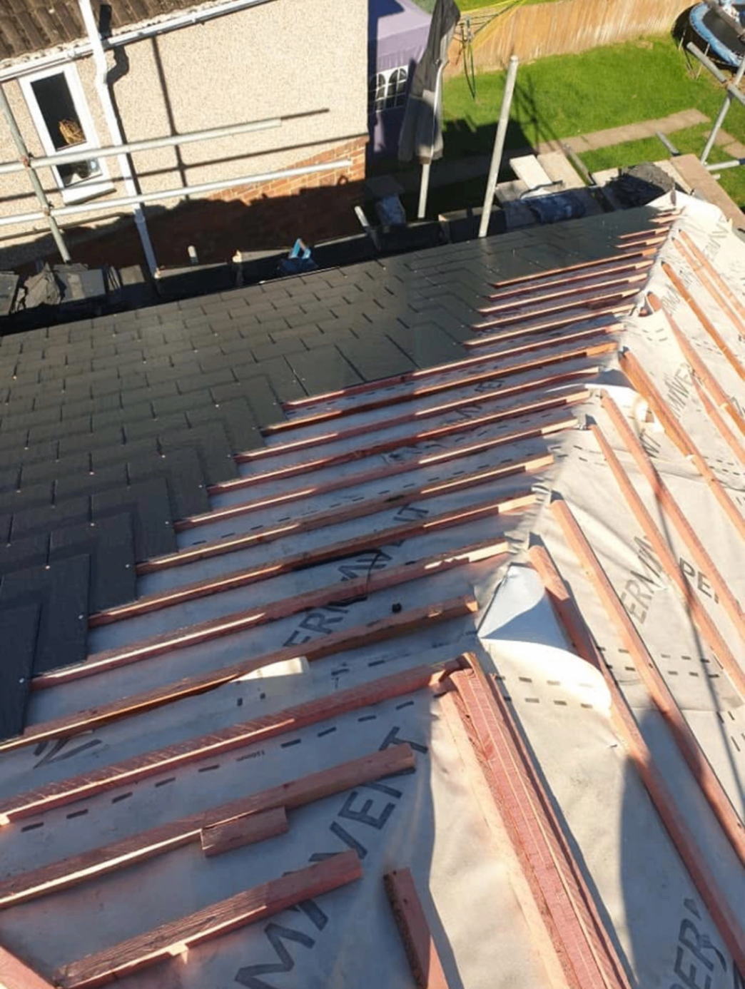 Finished roofline and rainwater goods